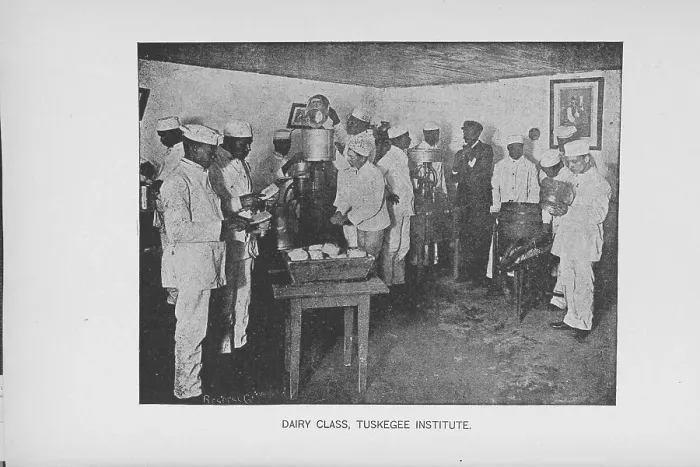 Framed Print : Dairy class, Tuskegee Institute, 1902. Creator: Unknown Framed Print : Dairy class, Tuskegee Institute, 1902. Creator: Unknown