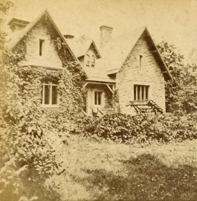 Framed Print : Dairy Cottage, Prospect Park, Brooklyn, N. Y. c1880s. Creator: Unknown Framed Print : Dairy Cottage, Prospect Park, Brooklyn, N. Y. c1880s. Creator: Unknown