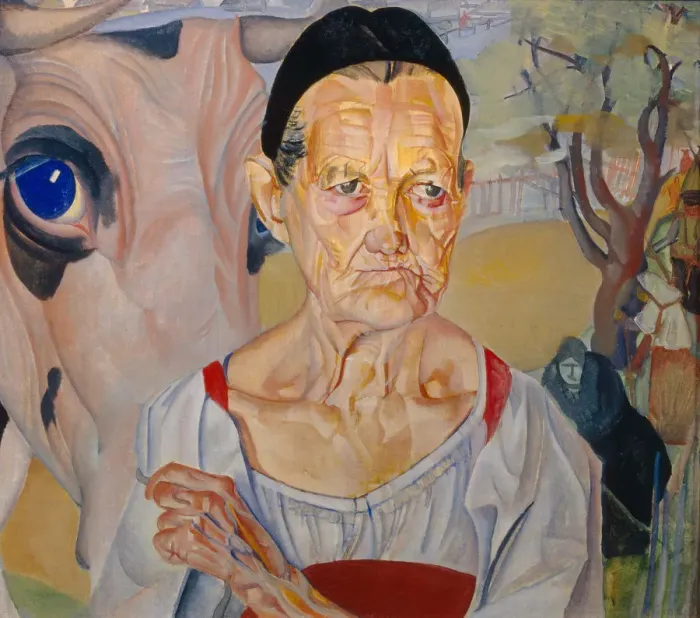 Framed Print : Dairywoman (From the Cycle Les visages de Russie), 1917. Artist: Grigoriev, Boris Dmitryevich (1886-1939) Framed Print : Dairywoman (From the Cycle Les visages de Russie), 1917. Artist: Grigoriev, Boris Dmitryevich (1886-1939)