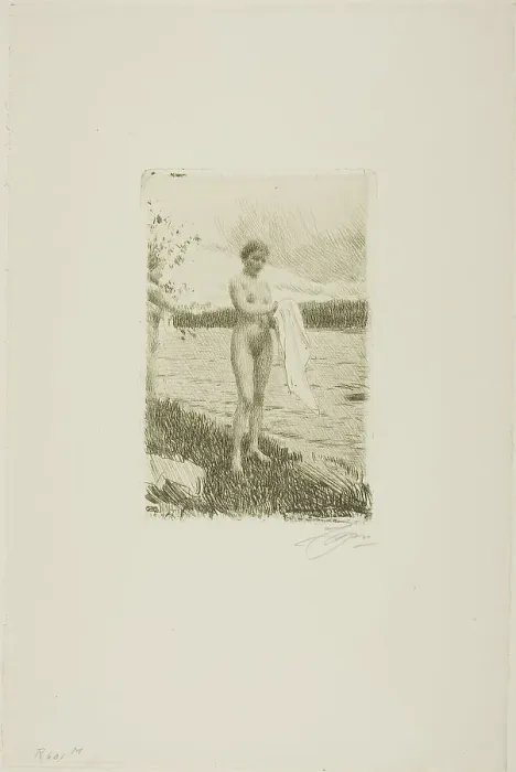 Framed Print : Dal River, 1919. Creator: Anders Leonard Zorn Framed Print : Dal River, 1919. Creator: Anders Leonard Zorn