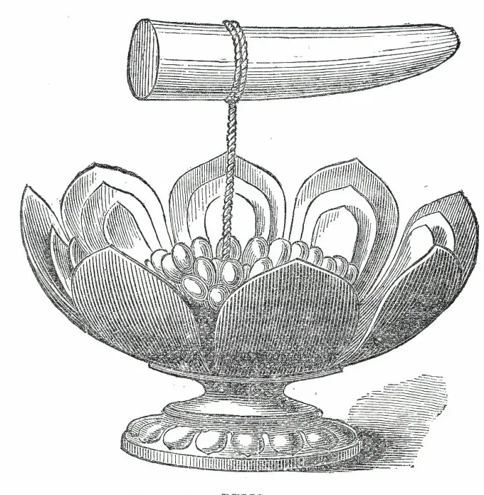 Framed Print : The Dalada, or tooth relic of Buddha, and golden lotus flower in the Maligawa Temple, Kandy... 1876 Creator: Unknown Framed Print : The Dalada, or tooth relic of Buddha, and golden lotus flower in the Maligawa Temple, Kandy... 1876 Creator: Unknown