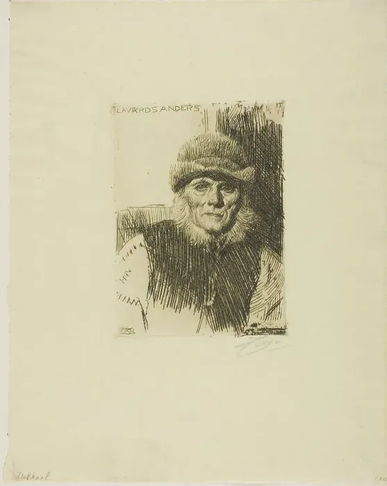 Framed Print : Dalecarlian Peasant (Lavards Anders), 1919. Creator: Anders Leonard Zorn Framed Print : Dalecarlian Peasant (Lavards Anders), 1919. Creator: Anders Leonard Zorn