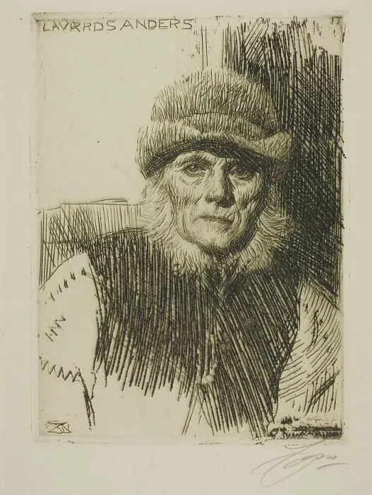 Framed Print : Dalecarlian Peasant (Lavards Anders), 1919. Creator: Anders Leonard Zorn Framed Print : Dalecarlian Peasant (Lavards Anders), 1919. Creator: Anders Leonard Zorn