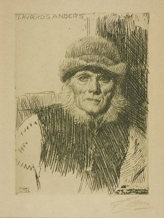 Framed Print : Dalecarlian Peasant (Lavards Anders), 1919. Creator: Anders Leonard Zorn Framed Print : Dalecarlian Peasant (Lavards Anders), 1919. Creator: Anders Leonard Zorn