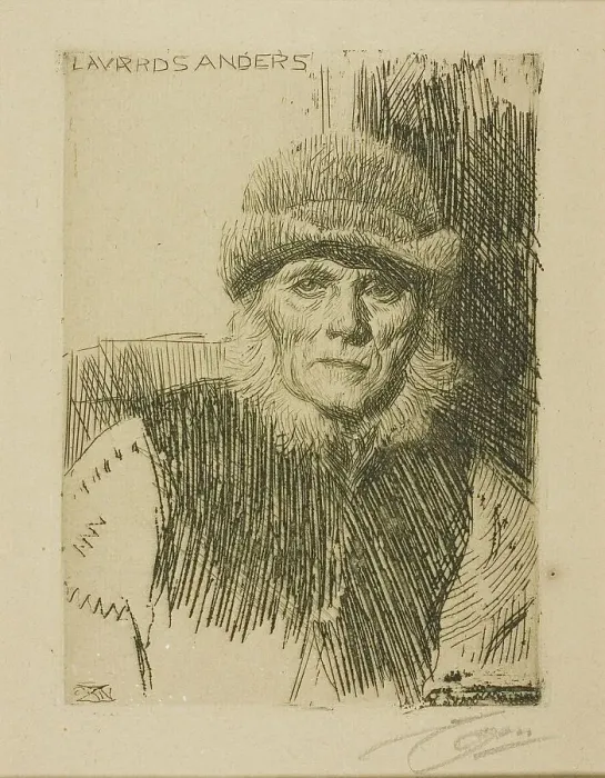 Framed Print : Dalecarlian Peasant (Lavards Anders), 1919. Creator: Anders Leonard Zorn Framed Print : Dalecarlian Peasant (Lavards Anders), 1919. Creator: Anders Leonard Zorn