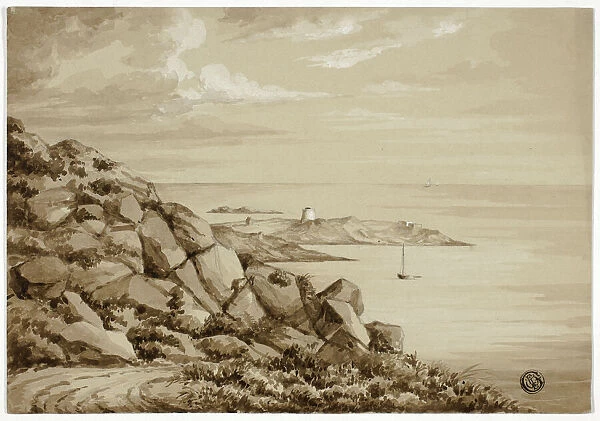Dalkey Island, September 1843. Creator: Elizabeth Murray