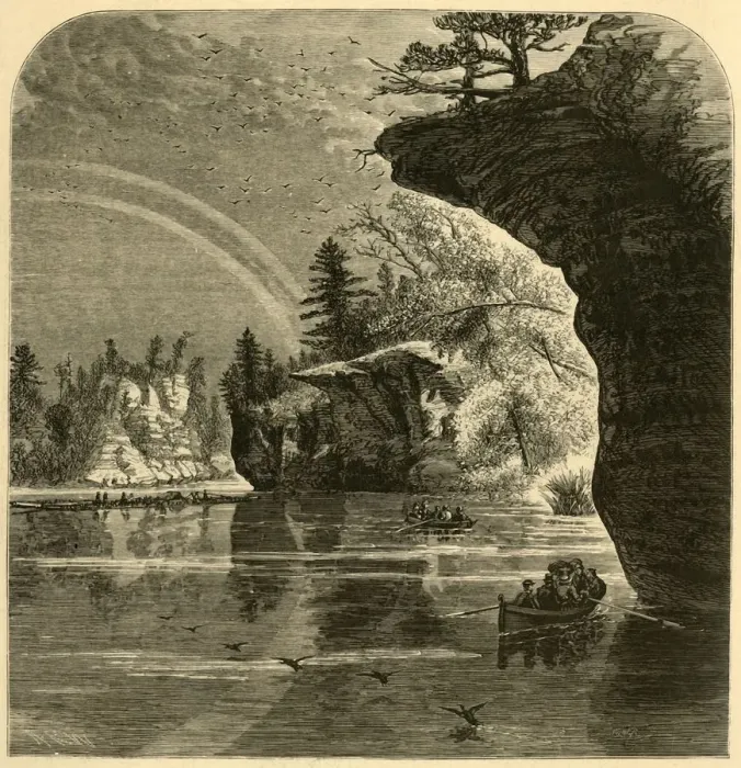 Framed Print : Dalles of the Wisconsin, The Jaws. 1874. Creator: John Filmer Framed Print : Dalles of the Wisconsin, The Jaws. 1874. Creator: John Filmer