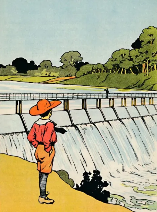 Framed Print : The Dam, 1912. Artist: Charles Robinson Framed Print : The Dam, 1912. Artist: Charles Robinson
