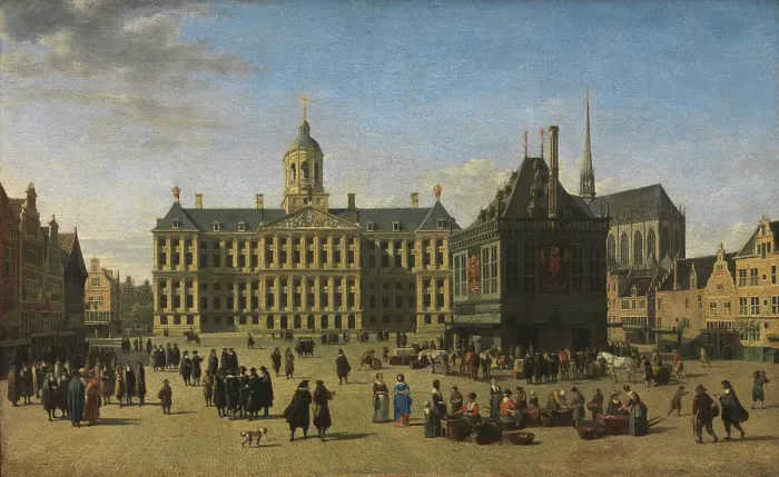 Framed Print : The Dam in Amsterdam, 1668. Creator: Gerrit Berckheyde Framed Print : The Dam in Amsterdam, 1668. Creator: Gerrit Berckheyde