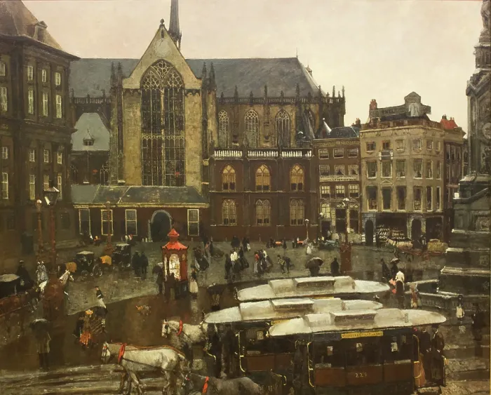 Framed Print : Dam Square, 1898. Creator: Breitner, George Hendrik (1857-1923) Framed Print : Dam Square, 1898. Creator: Breitner, George Hendrik (1857-1923)