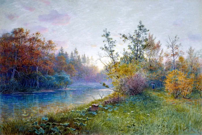 Framed Print : Mill Dam in Traunstein, 1894. Creator: William Stanley Haseltine Framed Print : Mill Dam in Traunstein, 1894. Creator: William Stanley Haseltine