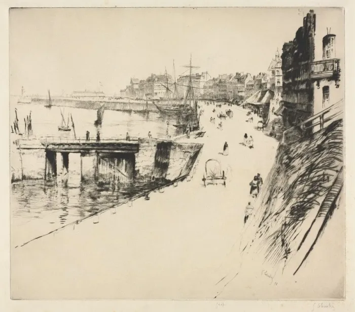 Framed Print : The Dam of Treport. Creator: Gustave Leheutre (French, 1861-1932) Framed Print : The Dam of Treport. Creator: Gustave Leheutre (French, 1861-1932)