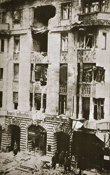 Damage to the offices of the socialist newspaper Vorwarts, Berlin, Germany, 1919