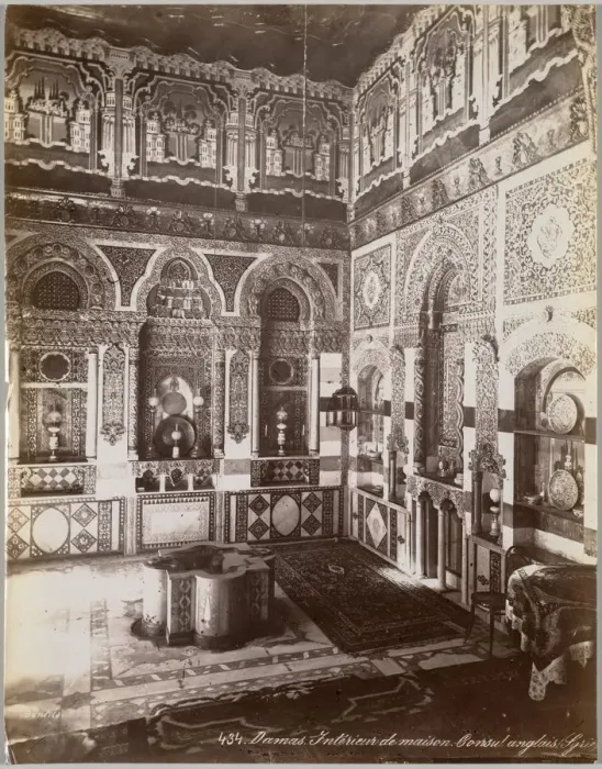 Framed Print : Damas. Interieur de Maison. Consul Anglais (Syrie), between 1867 and 1899. Creator Framed Print : Damas. Interieur de Maison. Consul Anglais (Syrie), between 1867 and 1899. Creator