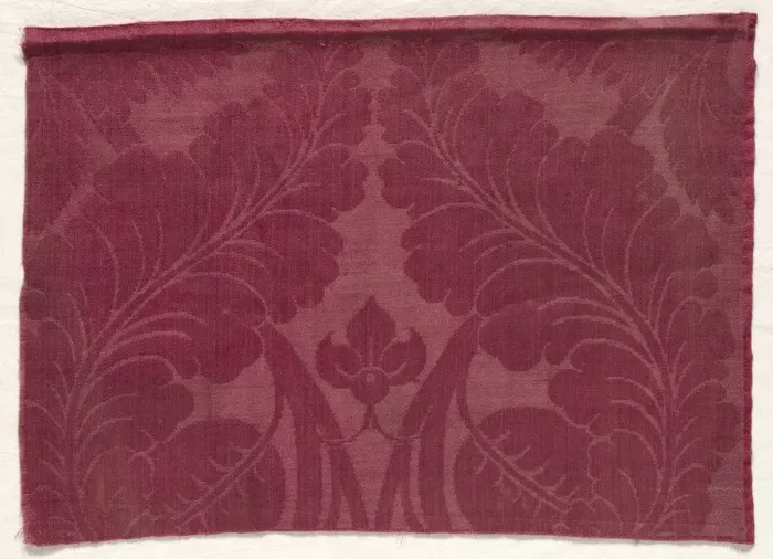Framed Print : Damask with Leaf and Floral Design, 1700s - 1800s. Creator: Unknown Framed Print : Damask with Leaf and Floral Design, 1700s - 1800s. Creator: Unknown