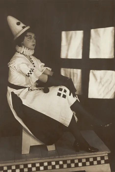 Framed Print : Dan Godfrey dressed in Pierrette costume, performing for 'The Timbertown Follies'...(1910-1919?). Creator: Unknown Framed Print : Dan Godfrey dressed in Pierrette costume, performing for 'The Timbertown Follies'...(1910-1919?). Creator: Unknown