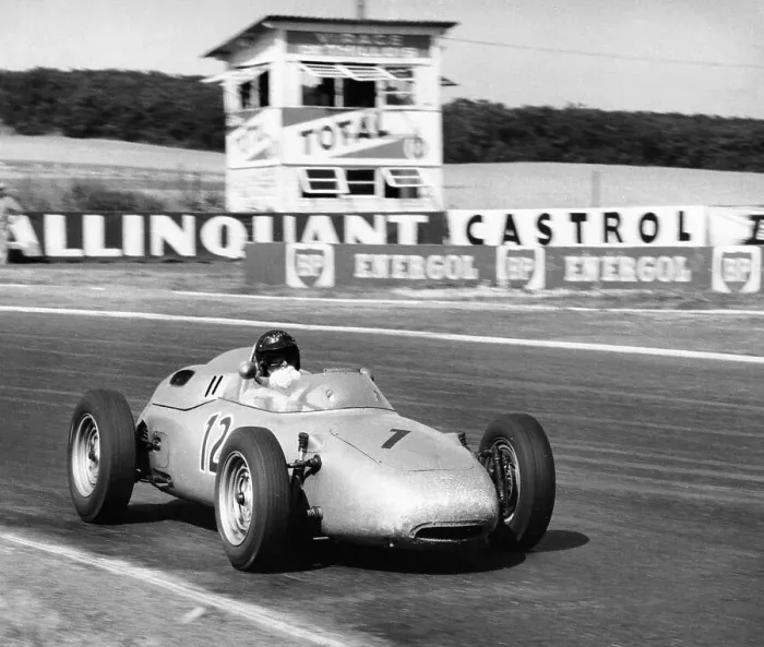 Framed Print : Dan Gurney driving a Porsche, French Grand Prix, Rheims, 1961 Framed Print : Dan Gurney driving a Porsche, French Grand Prix, Rheims, 1961