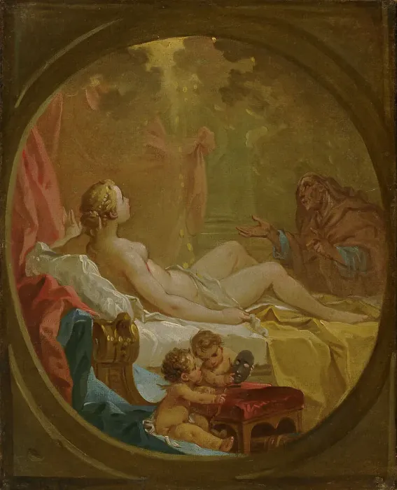 Framed Print : Danaë, 1723-1770. Creator: Francois Boucher
