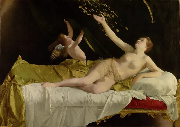 Framed Print : Danae and the Shower of Gold, 1621-1623. Creator: Orazio Gentileschi Framed Print : Danae and the Shower of Gold, 1621-1623. Creator: Orazio Gentileschi