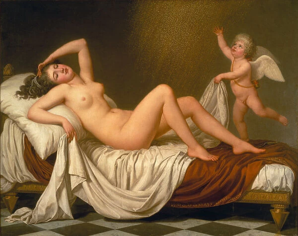 Danae and the Shower of Gold, 1787. Artist: Wertmuller, Adolf Ulrik (1751-1811)
