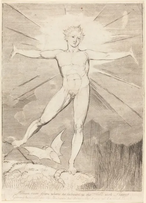 Framed Print : The Dance of Albion (Glad Day), c. 1803 / 1810. Creator: William Blake Framed Print : The Dance of Albion (Glad Day), c. 1803 / 1810. Creator: William Blake