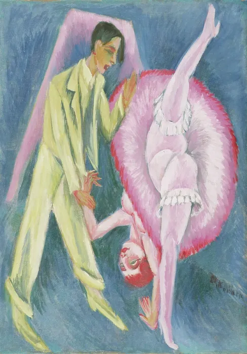 Framed Print : Dance Couple, 1914. Creator: Kirchner, Ernst Ludwig (1880-1938) Framed Print : Dance Couple, 1914. Creator: Kirchner, Ernst Ludwig (1880-1938)