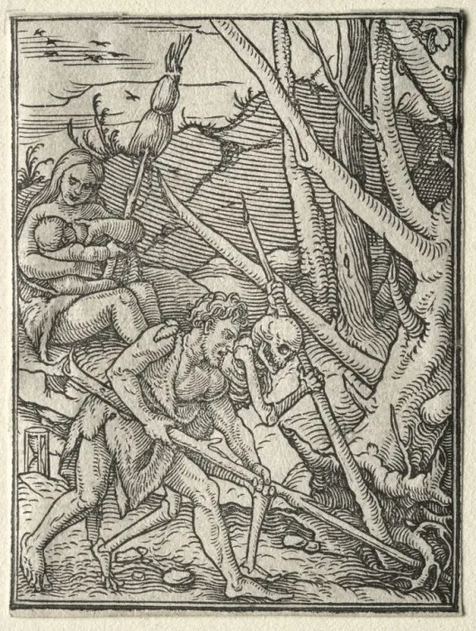 Framed Print : The Dance of Death: Adam Tilling the Earth. Creator: Hans Holbein (German, 1497 / 98-1543) Framed Print : The Dance of Death: Adam Tilling the Earth. Creator: Hans Holbein (German, 1497 / 98-1543)