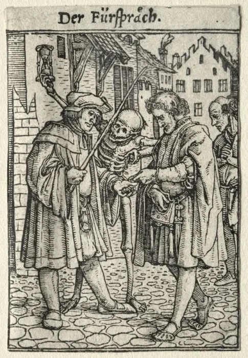 Framed Print : Dance of Death: The Advocate. Creator: Hans Holbein (German, 1497 / 98-1543) Framed Print : Dance of Death: The Advocate. Creator: Hans Holbein (German, 1497 / 98-1543)