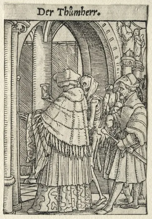 Framed Print : Dance of Death: The Canon. Creator: Hans Holbein (German, 1497 / 98-1543) Framed Print : Dance of Death: The Canon. Creator: Hans Holbein (German, 1497 / 98-1543)