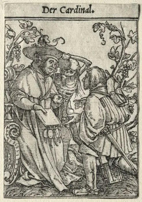 Framed Print : Dance of Death: The Cardinal. Creator: Hans Holbein (German, 1497 / 98-1543) Framed Print : Dance of Death: The Cardinal. Creator: Hans Holbein (German, 1497 / 98-1543)
