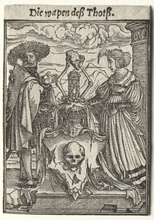 Framed Print : Dance of Death: The Coat of Arms of Death. Creator: Hans Holbein (German, 1497 / 98-1543) Framed Print : Dance of Death: The Coat of Arms of Death. Creator: Hans Holbein (German, 1497 / 98-1543)