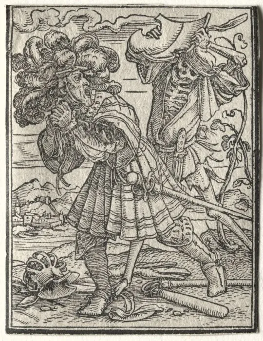 Framed Print : The Dance of Death: The Count or Earl. Creator: Hans Holbein (German, 1497 / 98-1543) Framed Print : The Dance of Death: The Count or Earl. Creator: Hans Holbein (German, 1497 / 98-1543)