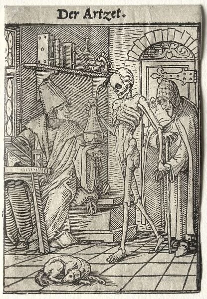 Dance of Death: The Doctor. Creator: Hans Holbein (German, 1497  /  98-1543)