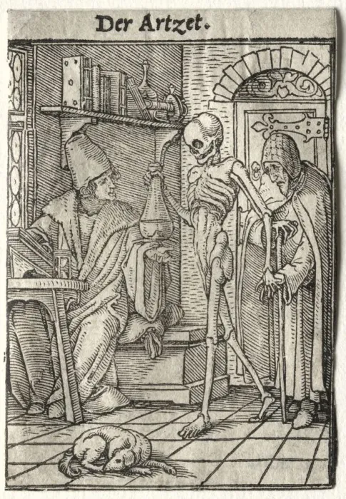 Framed Print : Dance of Death: The Doctor. Creator: Hans Holbein (German, 1497 / 98-1543) Framed Print : Dance of Death: The Doctor. Creator: Hans Holbein (German, 1497 / 98-1543)