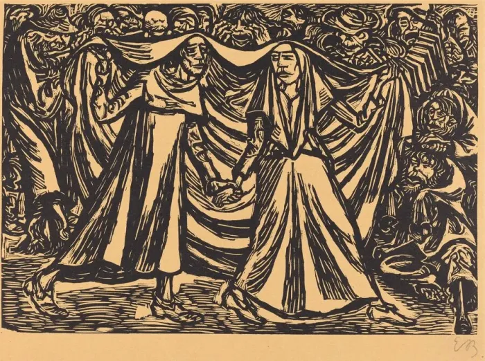 Framed Print : The Dance of Death II, 1921. Creator: Ernst Barlach Framed Print : The Dance of Death II, 1921. Creator: Ernst Barlach