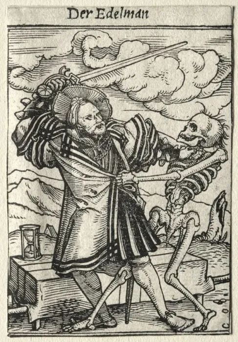 Framed Print : Dance of Death: The Nobleman. Creator: Hans Holbein (German, 1497 / 98-1543) Framed Print : Dance of Death: The Nobleman. Creator: Hans Holbein (German, 1497 / 98-1543)