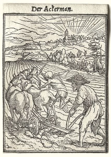 Dance of Death: The Ploughman. Creator: Hans Holbein (German, 1497  /  98-1543)