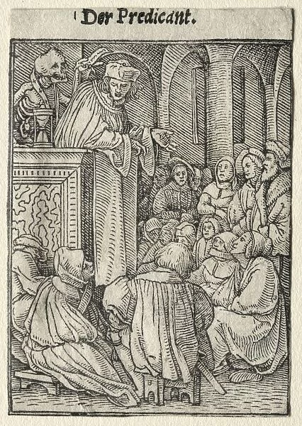 Dance of Death: The Preacher. Creator: Hans Holbein (German, 1497  /  98-1543)