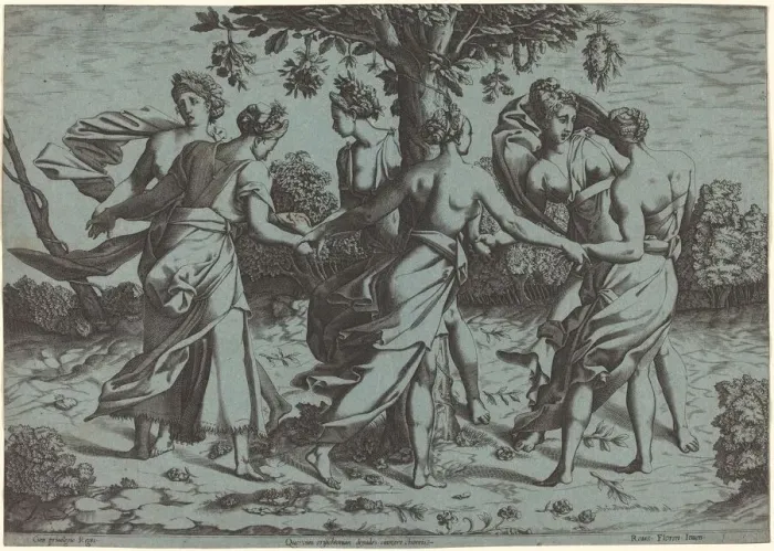 Framed Print : Dance of the Dryades. Creator: Unknown Framed Print : Dance of the Dryades. Creator: Unknown