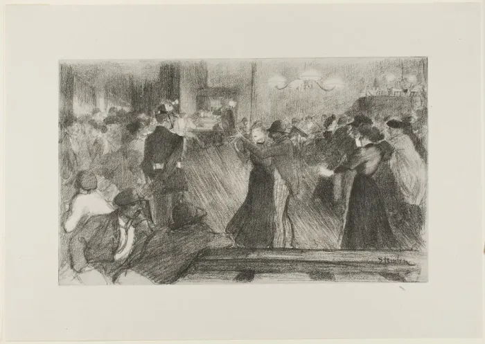 Framed Print : Dance Hall, 1898. Creator: Theophile Alexandre Steinlen Framed Print : Dance Hall, 1898. Creator: Theophile Alexandre Steinlen