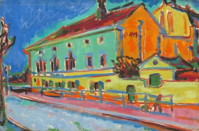 Framed Print : Dance Hall Bellevue [obverse], 1909  /  1910. Creator: Ernst Kirchner