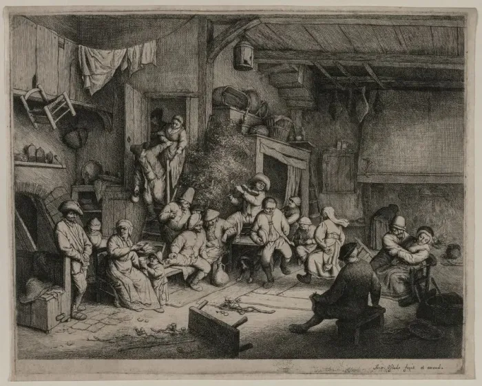Framed Print : The Dance in the Inn, 1652. Creator: Adriaen van Ostade (Dutch, 1610-1684) Framed Print : The Dance in the Inn, 1652. Creator: Adriaen van Ostade (Dutch, 1610-1684)