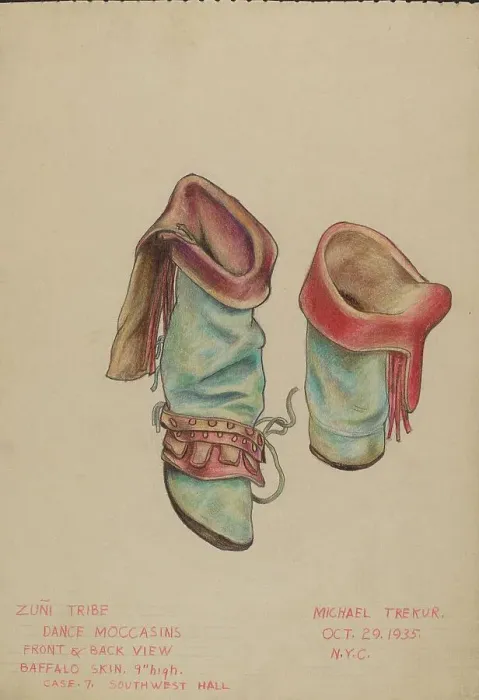 Framed Print : Dance Moccasins, 1935. Creator: Michael Trekur Framed Print : Dance Moccasins, 1935. Creator: Michael Trekur