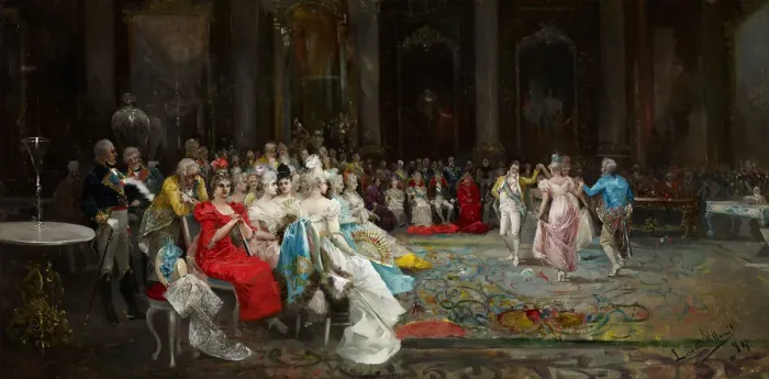 Framed Print : Dance at the Palace. Artist: Lucas Villaamil, Eugenio (1858-1919) Framed Print : Dance at the Palace. Artist: Lucas Villaamil, Eugenio (1858-1919)