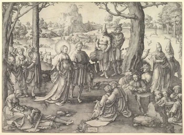 Framed Print : Dance of St. Mary Magdalene, 1519. Creator: Unknown Framed Print : Dance of St. Mary Magdalene, 1519. Creator: Unknown