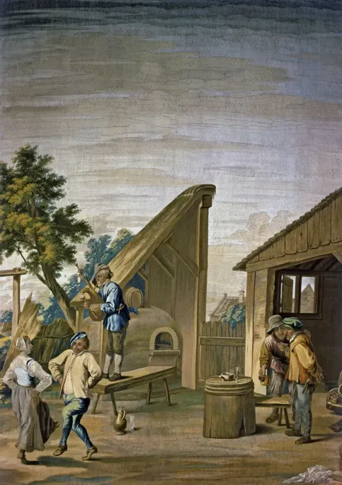 Framed Print : The dance, tapestry by David Teniers Framed Print : The dance, tapestry by David Teniers
