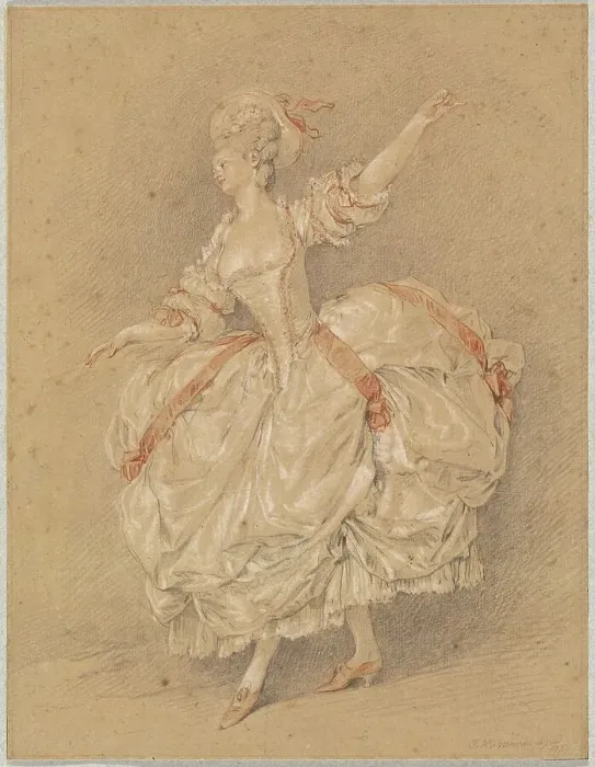 Framed Print : A Dancer, 1777. Creator: Jean-Michel Moreau Framed Print : A Dancer, 1777. Creator: Jean-Michel Moreau