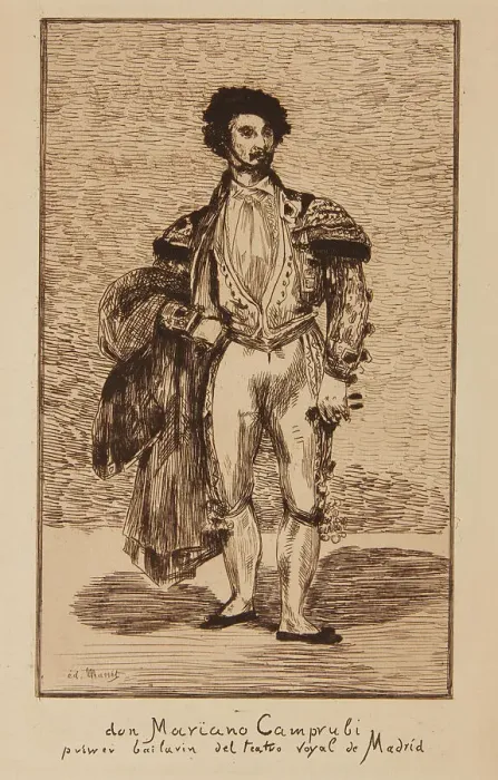 Framed Print : The Dancer (Mariano Caprubi) (Le Bailarin (Mariano Camprubi)), 1862. Creator: Edouard Manet Framed Print : The Dancer (Mariano Caprubi) (Le Bailarin (Mariano Camprubi)), 1862. Creator: Edouard Manet