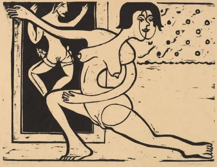 Framed Print : Dancer Practicing, 1934. Creator: Ernst Kirchner Framed Print : Dancer Practicing, 1934. Creator: Ernst Kirchner