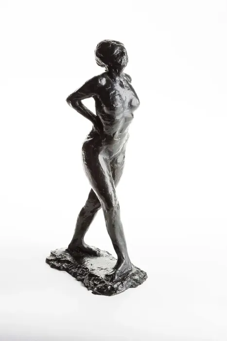 Framed Print : Dancer at Rest, Hands behind her Back, Right Leg Forward, cast 1920. Creator: Edgar Degas Framed Print : Dancer at Rest, Hands behind her Back, Right Leg Forward, cast 1920. Creator: Edgar Degas